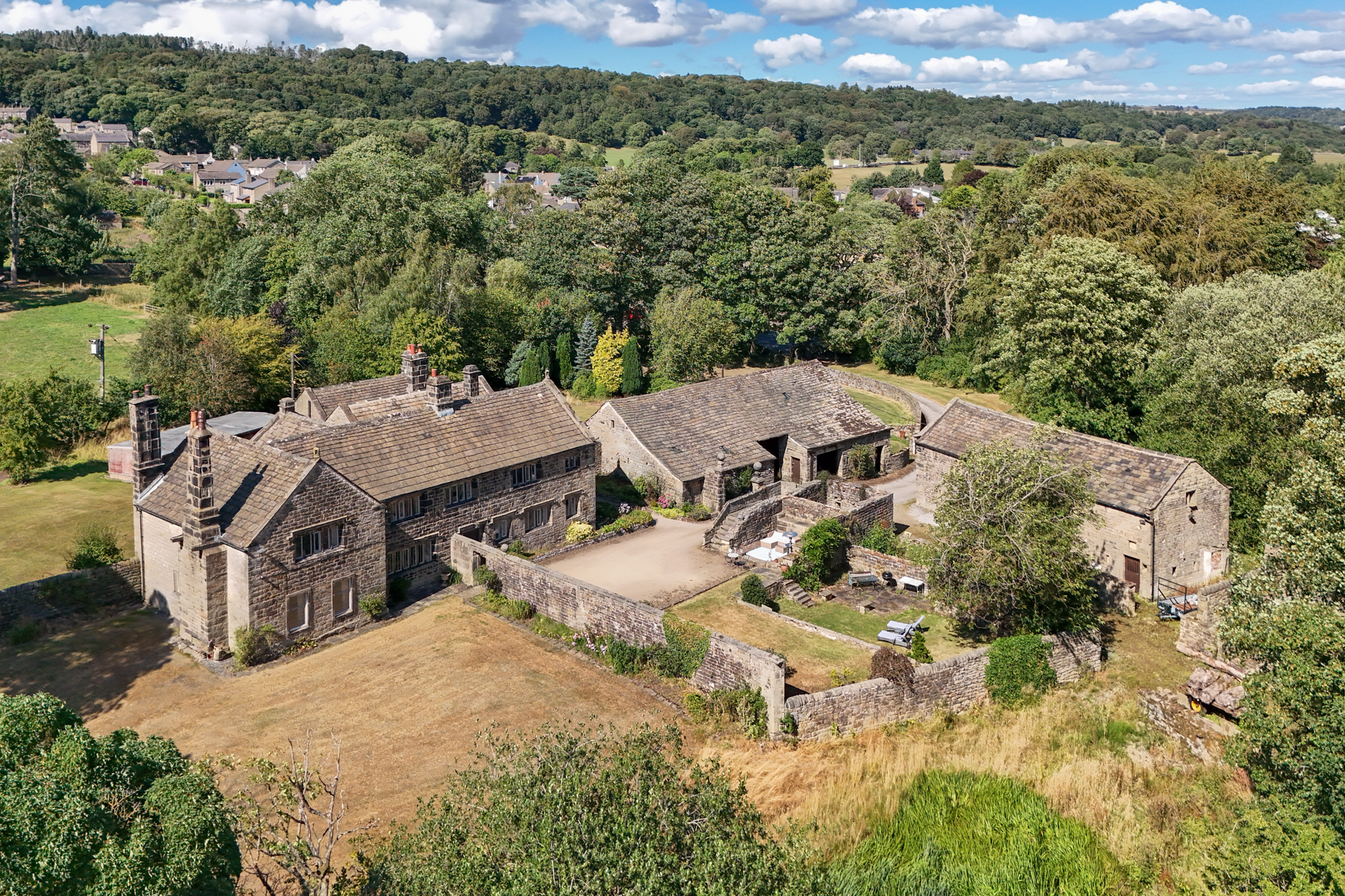 Historic Harden Hall with 11 acres brought to market for £1.85m